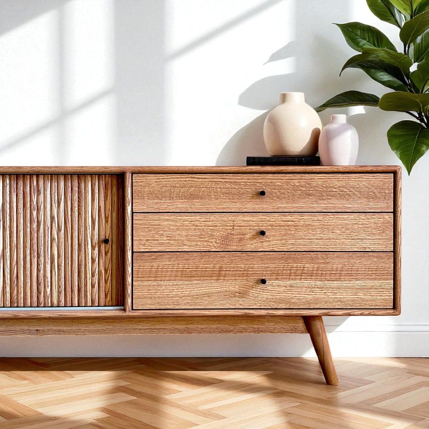 Mazhar Masif Ahşap V1 Bourbon Tv Ünitesi