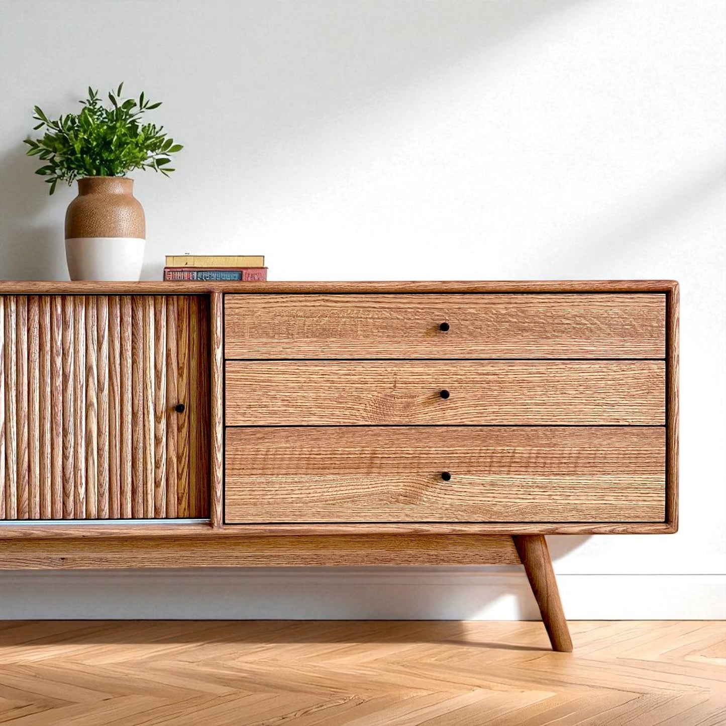 Mazhar Masif Ahşap V1 Bourbon Tv Ünitesi