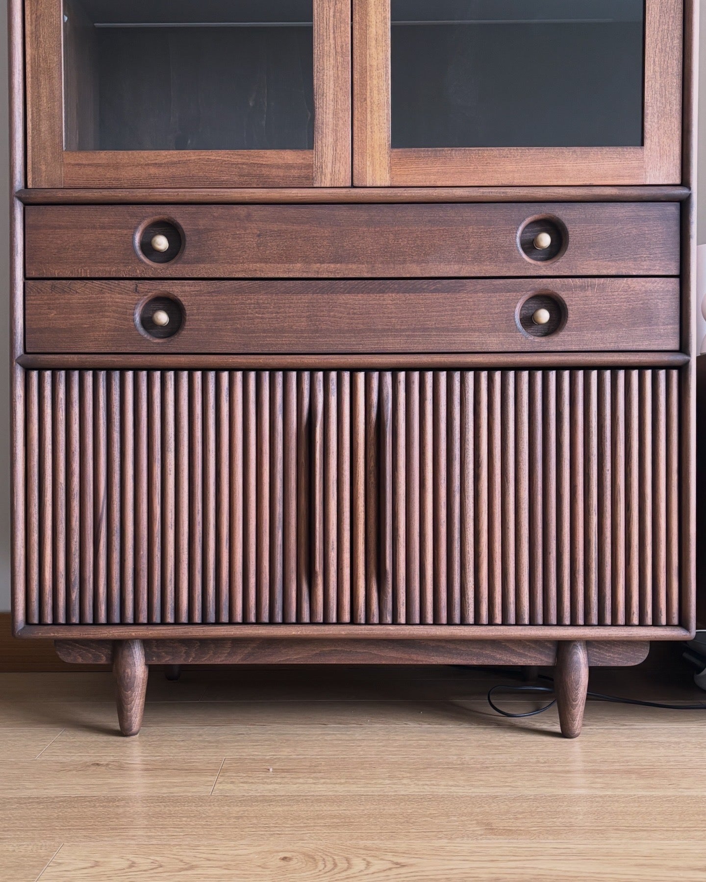 Mazhar V2 Masif Ahşap Cocoa Büfe