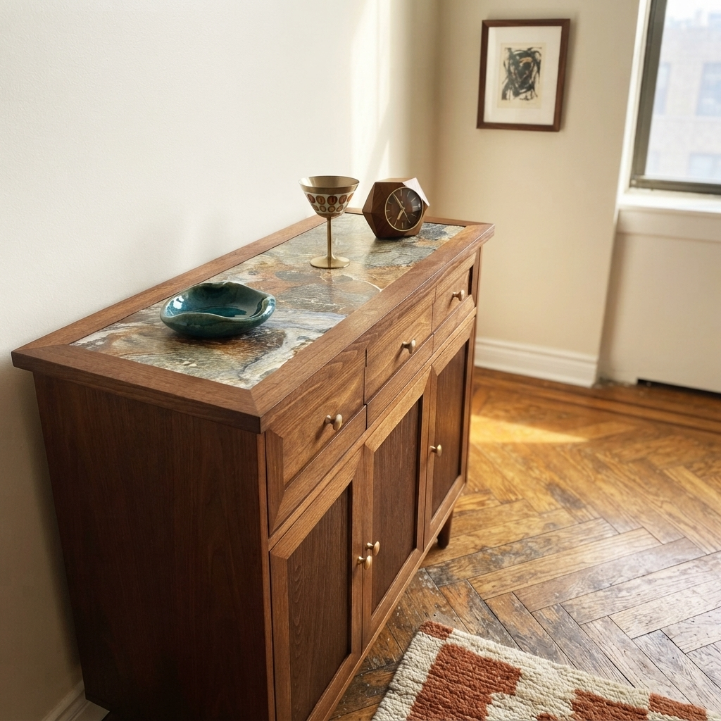 Armoni Solid Wood Cocoa Console
