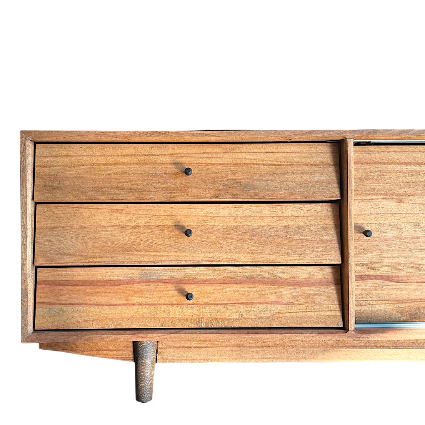 Mahir Solid Wood Castle Brown TV Unit