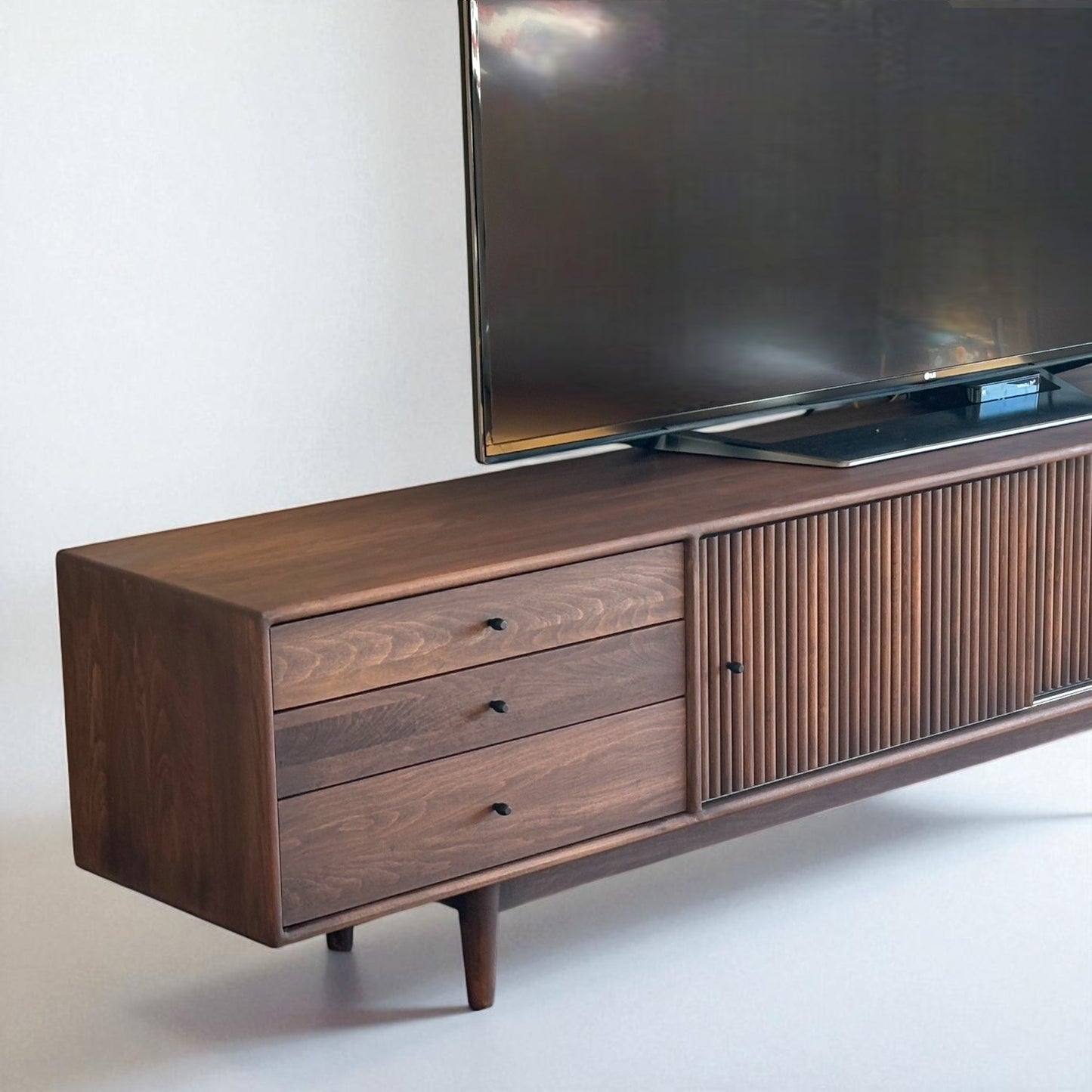 Mazhar Masif Ahşap V1 Chocolate Tv Ünitesi