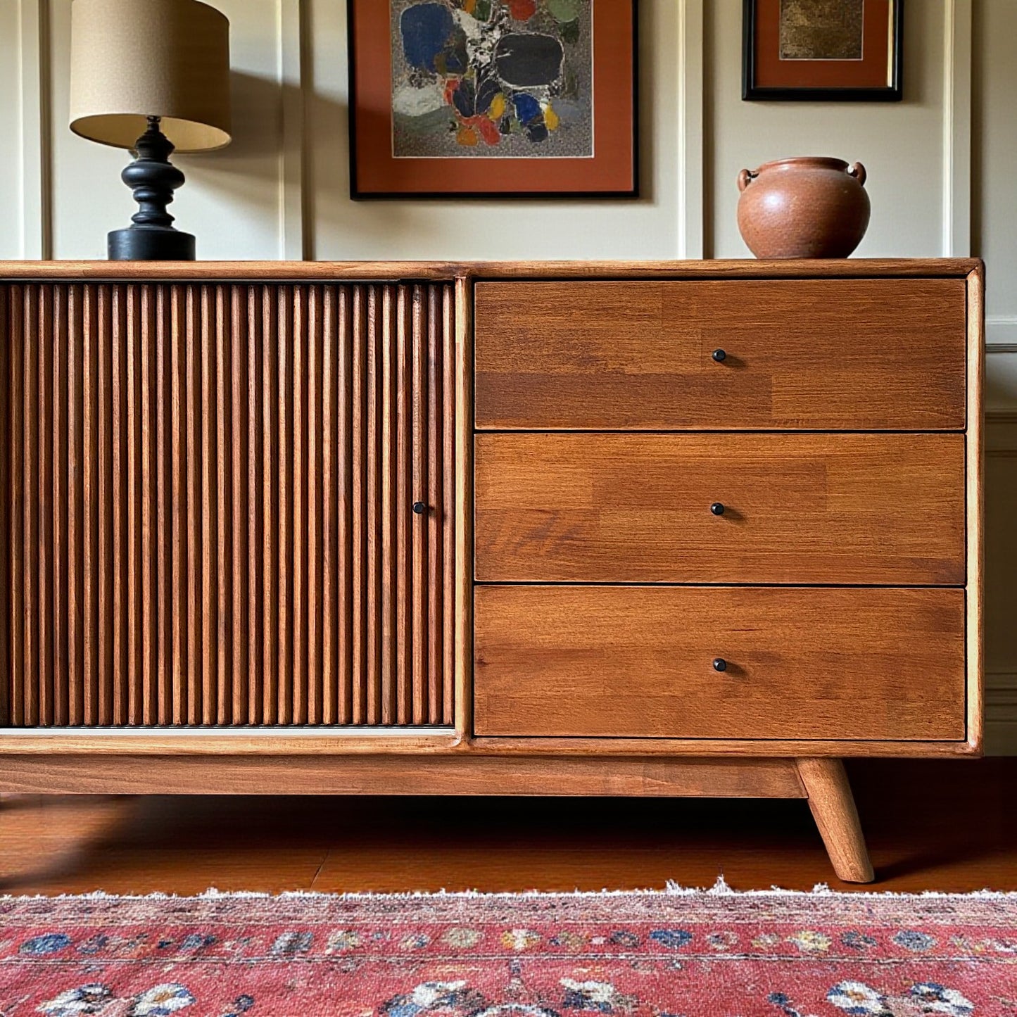 Mazhar V1 Masif Ahşap Ceviz Konsol