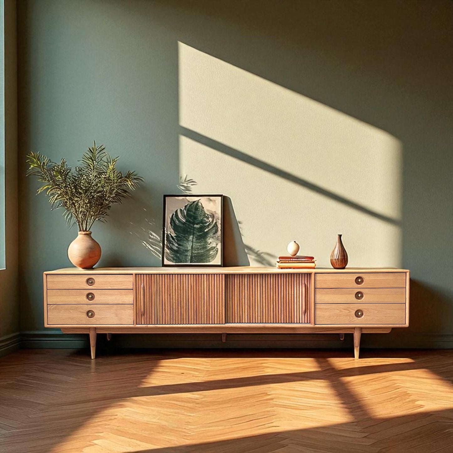 Mazhar V2 Masif Ahşap Bourbon TV Ünitesi