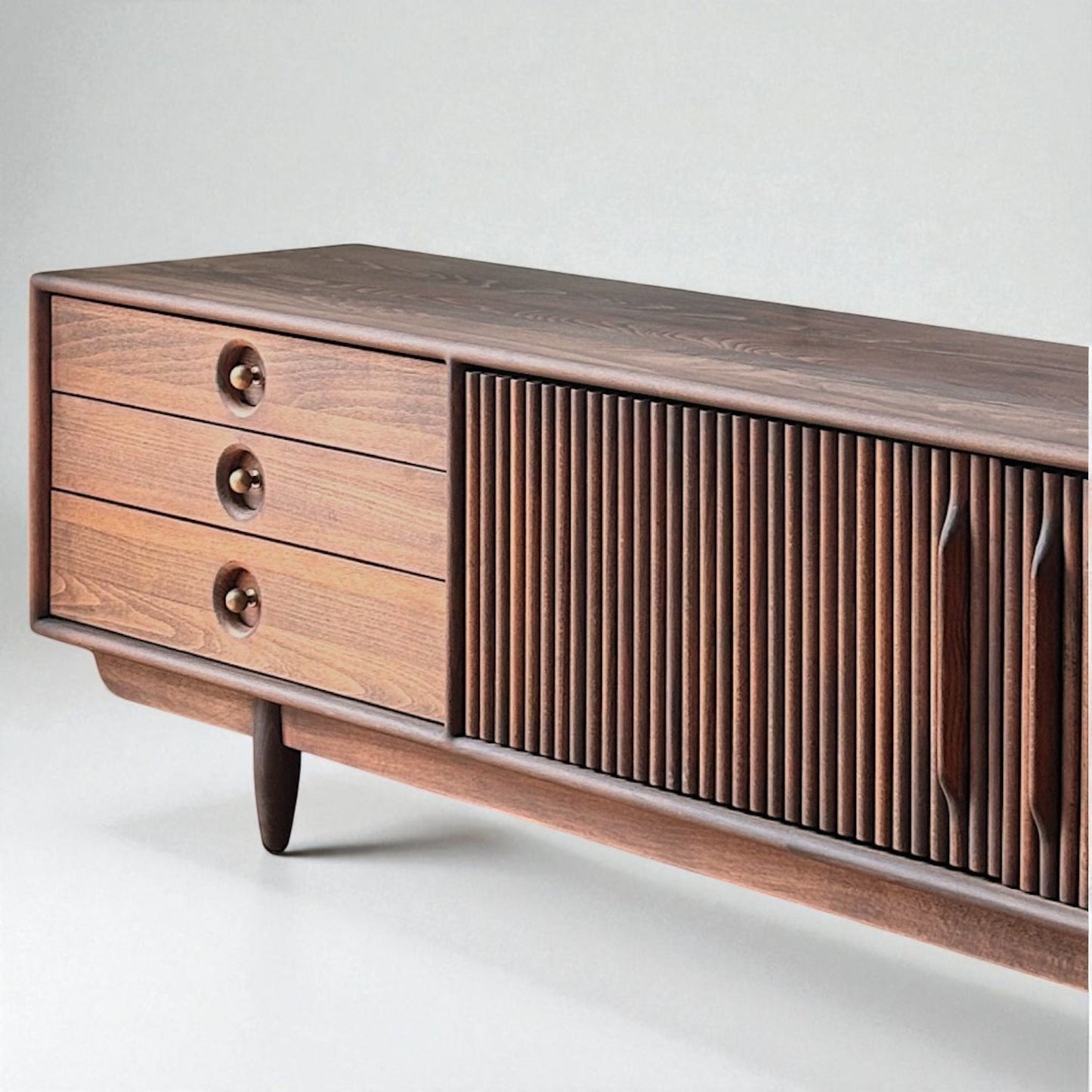 Mazhar V2 Masif Ahşap Cocoa TV Ünitesi