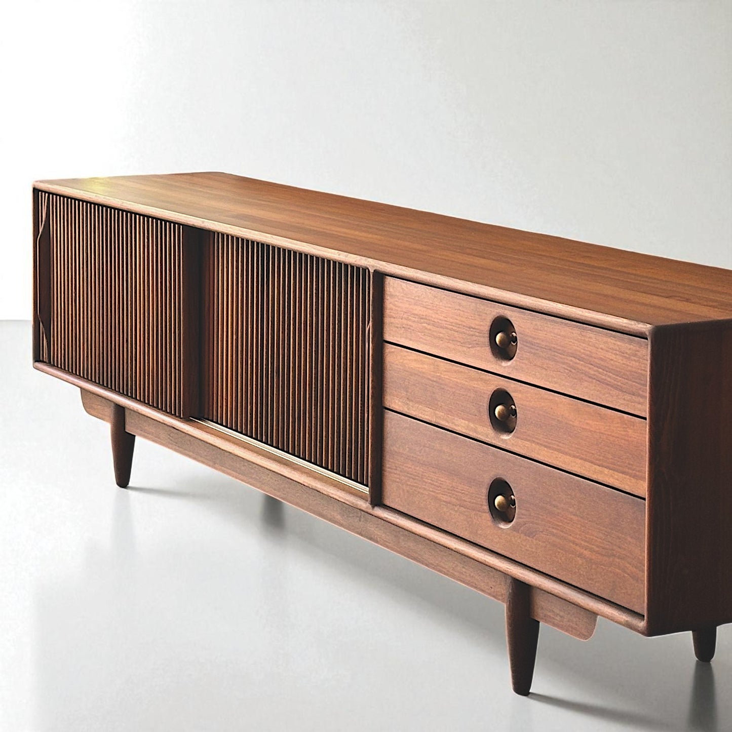 Mazhar V2 Masif Ahşap Cocoa TV Ünitesi