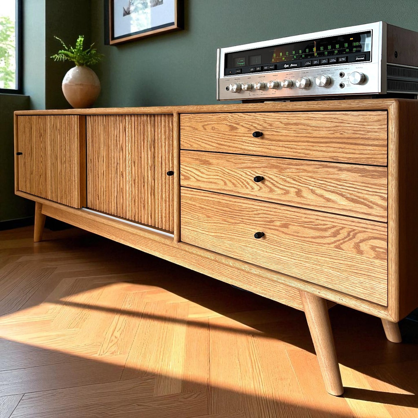 Mazhar Masif Ahşap V1 Bourbon Tv Ünitesi