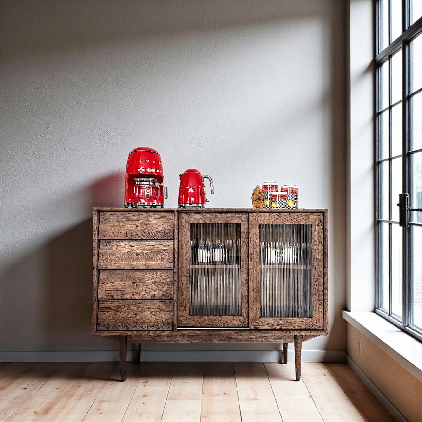 Muaşaka Masif Ahşap Chocolate Konsol