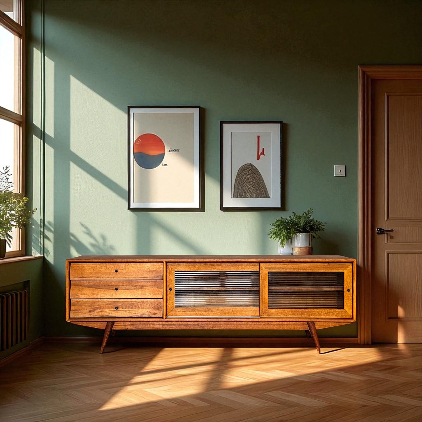 Muaşaka Masif Ahşap Cinnamon Brown Tv Ünitesi