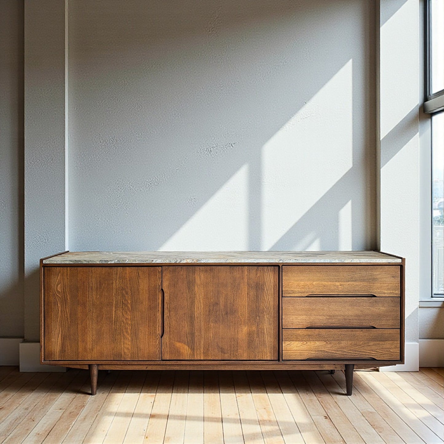 Müjgan Solid Wood Cocoa Console