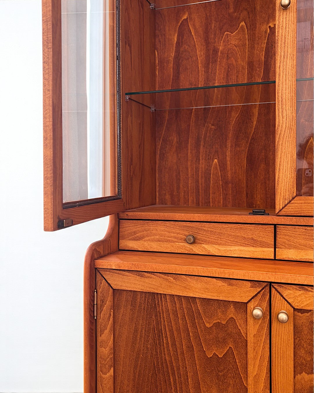 Exclusive Solid Wood Cinnamon Brown Buffet