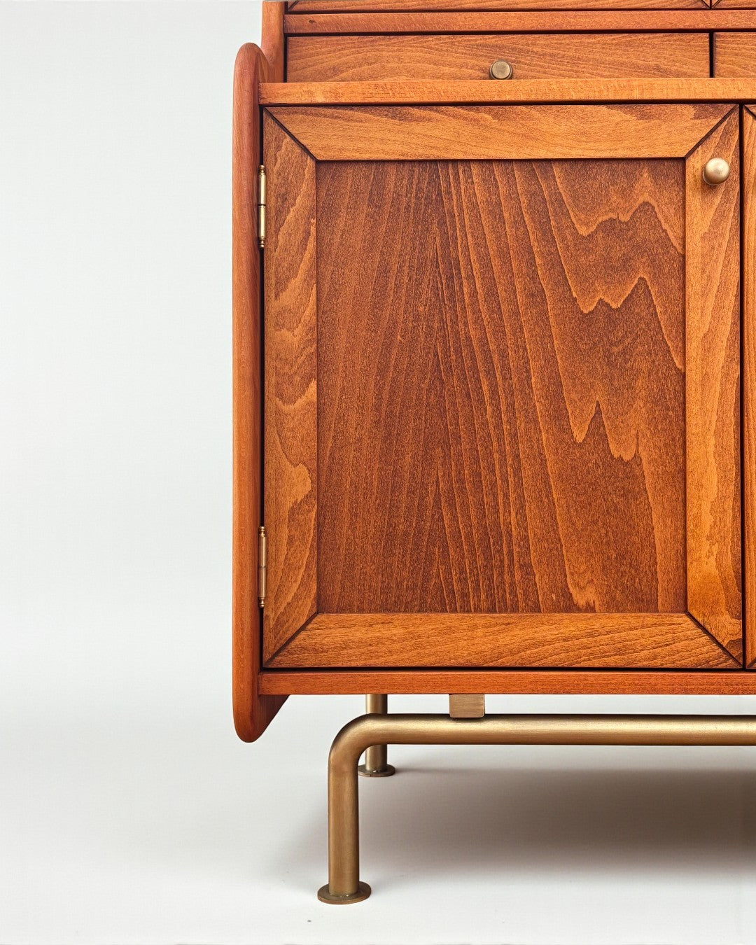 Exclusive Solid Wood Cinnamon Brown Buffet