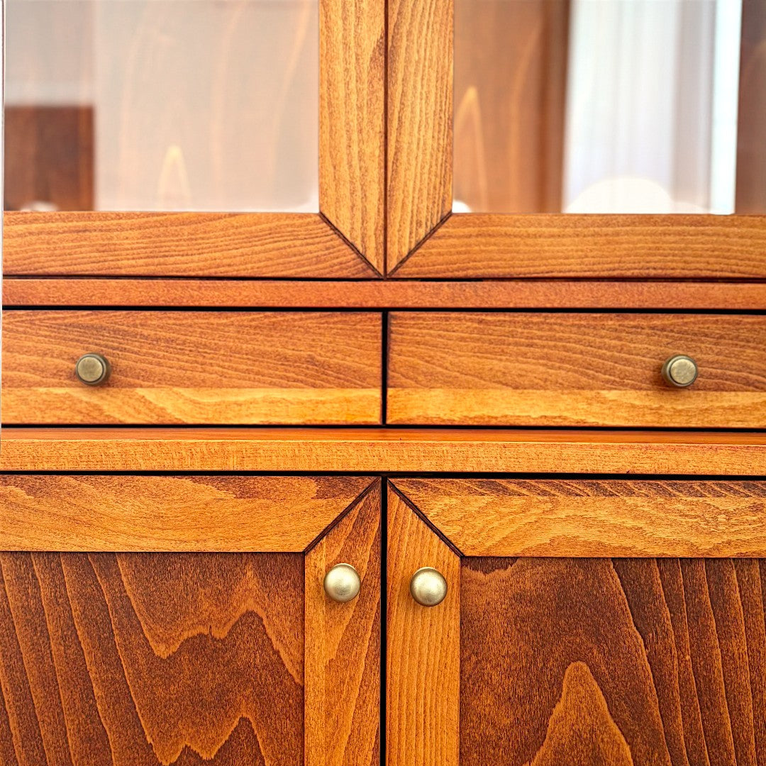 Exclusive Solid Wood Cinnamon Brown Buffet