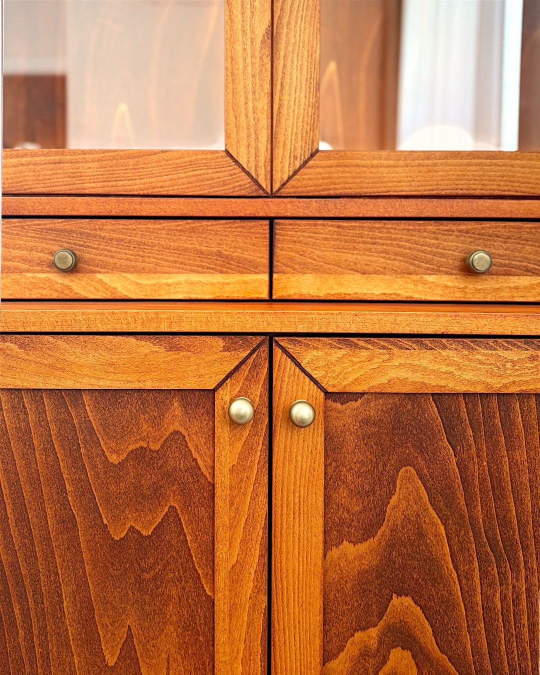 Exclusive Solid Wood Cinnamon Brown Buffet