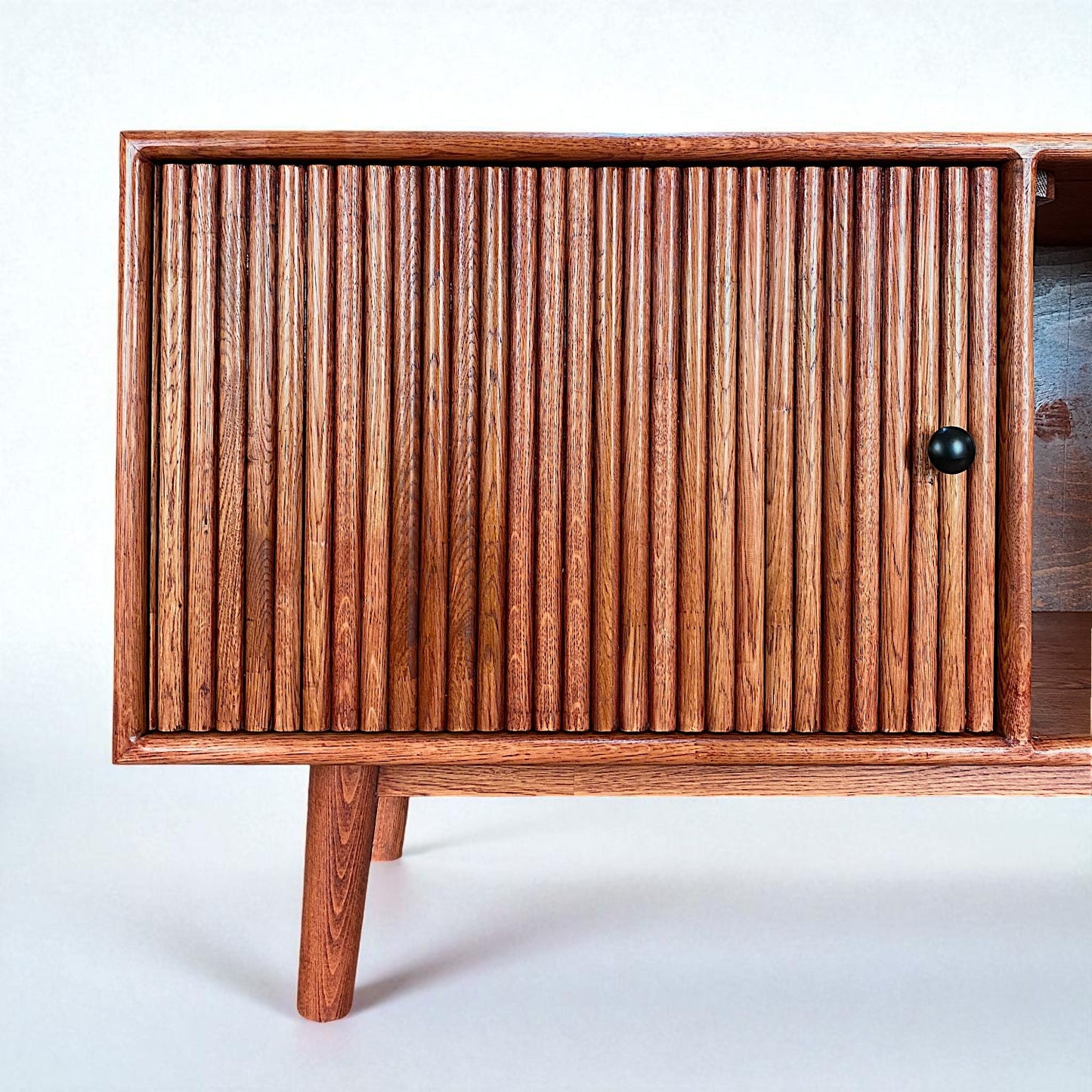 Mazhar V1 Masif Ahşap Mahogany Tv Ünitesi