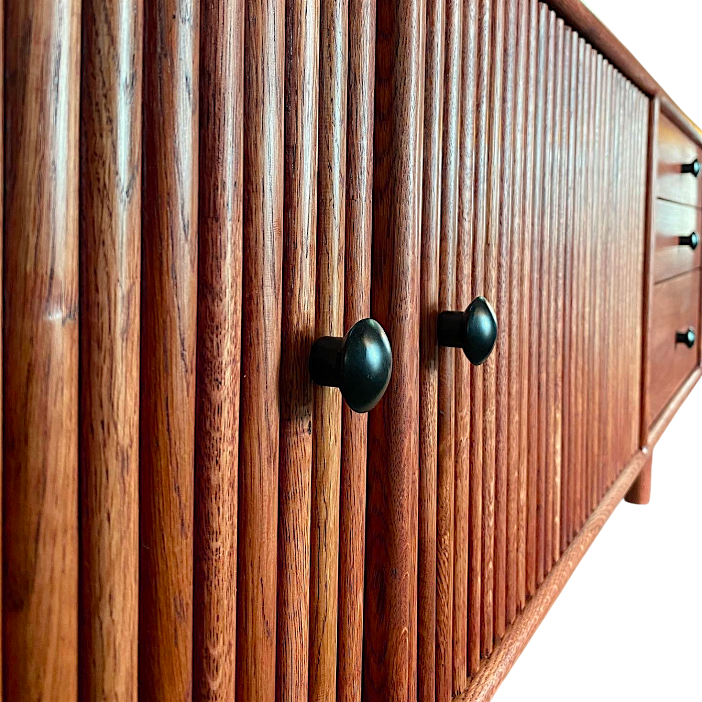 Mazhar V1 Masif Ahşap Mahogany Tv Ünitesi