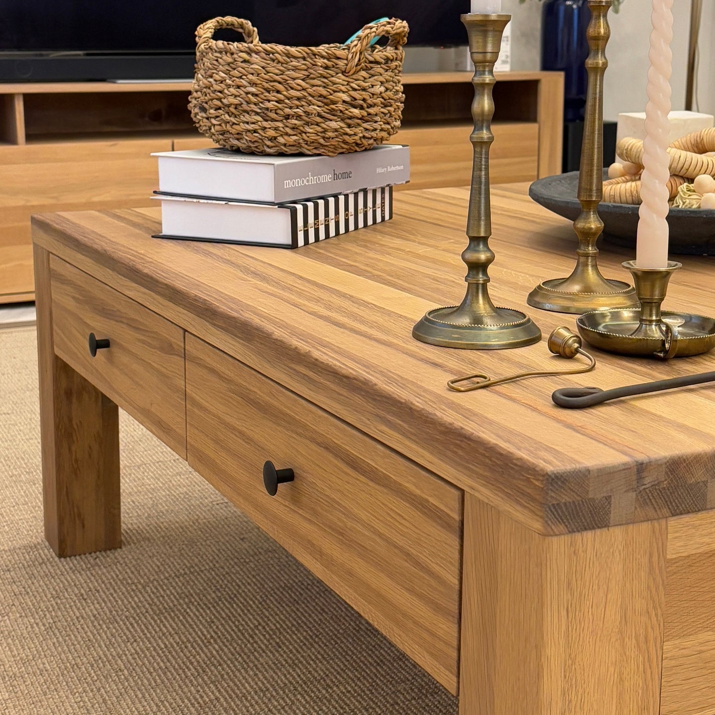 Baba Masif Ahşap Bourbon Orta Sehpa