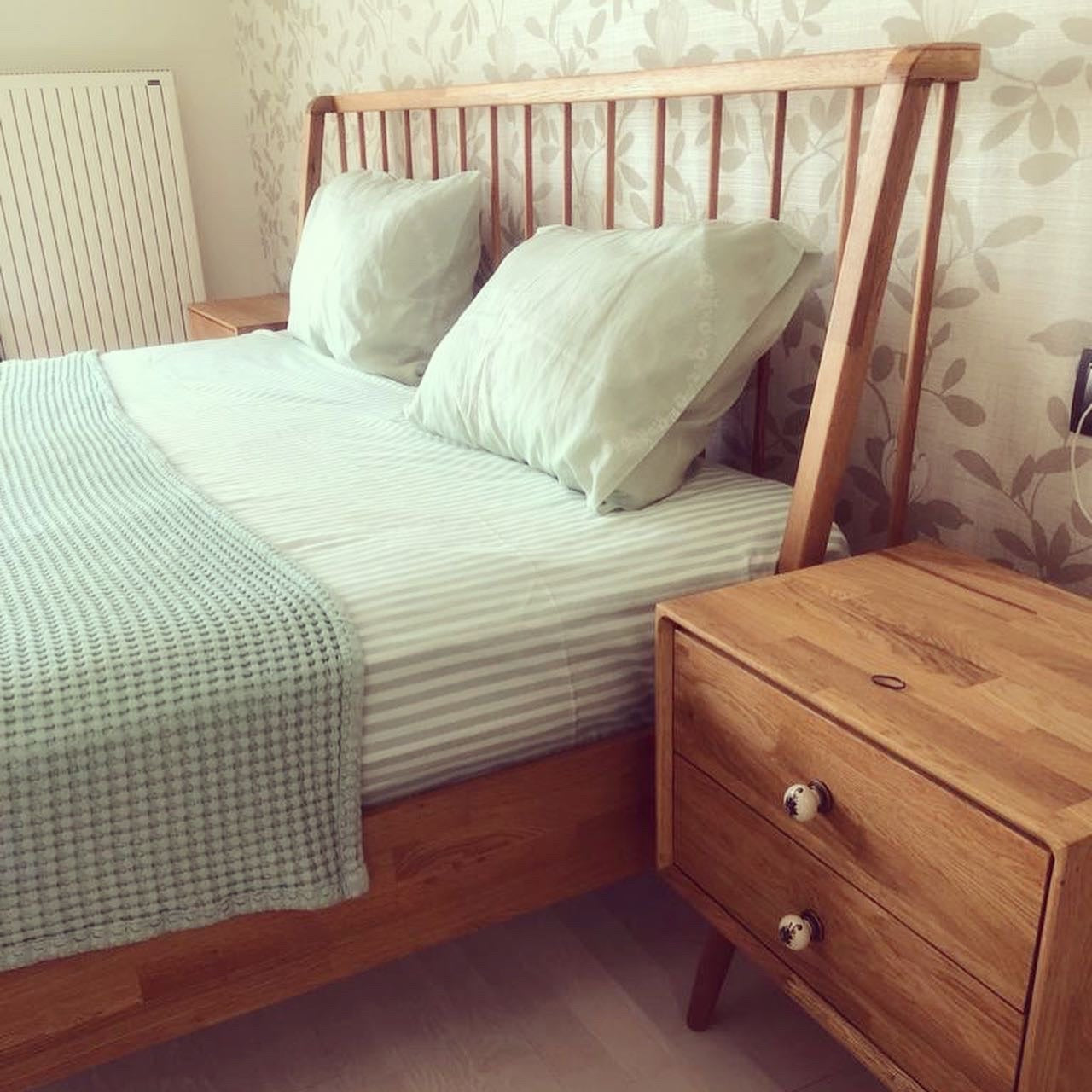 Sırık Masif Ahşap Natural Karyola