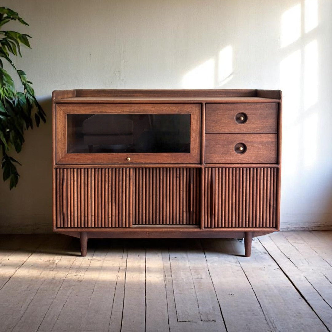 Mazhar Masif Ahşap Cocoa Kahve Dolabı