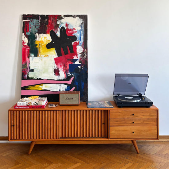Mazhar V1 Solid Wood Cinnamon Brown TV Unit