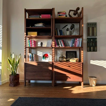 Zarife Masif Ahşap Arabica Kitaplık