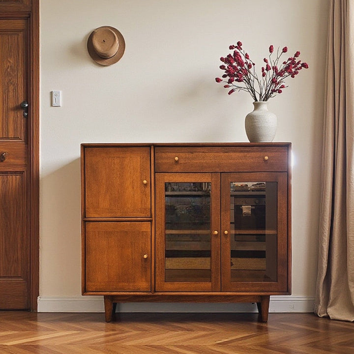 Derun Solid Wood Cocoa Cabinet