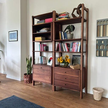 Zarife Masif Ahşap Arabica Kitaplık