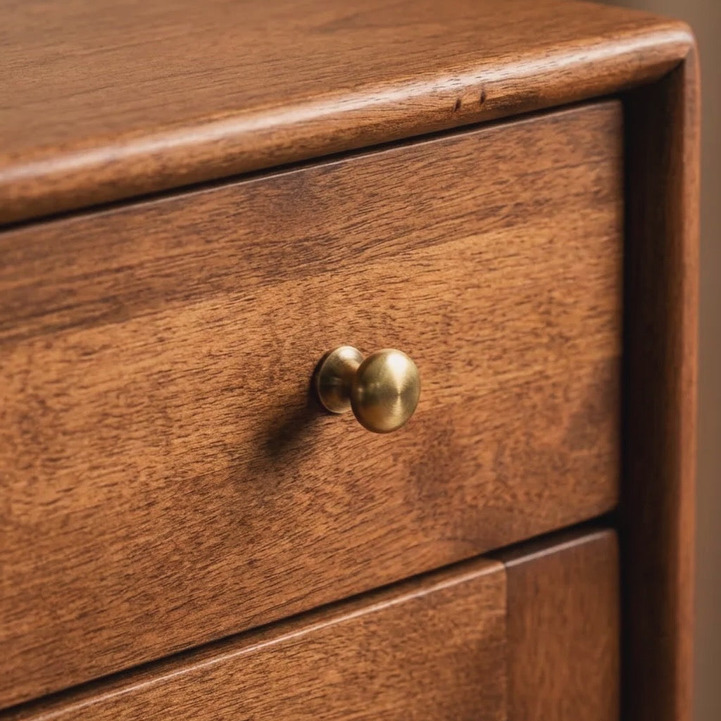 Derun Solid Wood Cocoa Cabinet