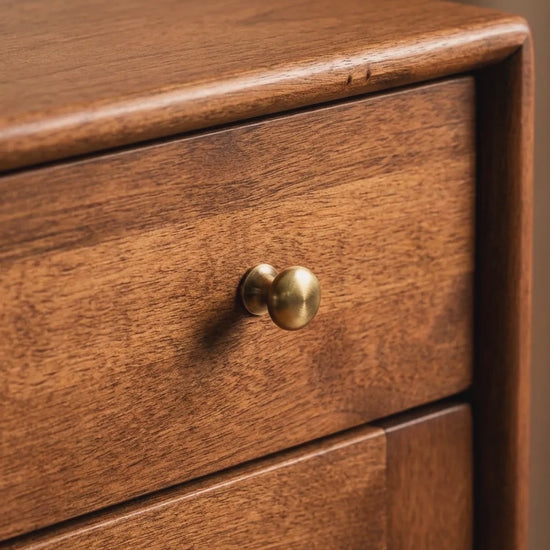 Derun Solid Wood Cocoa Cabinet