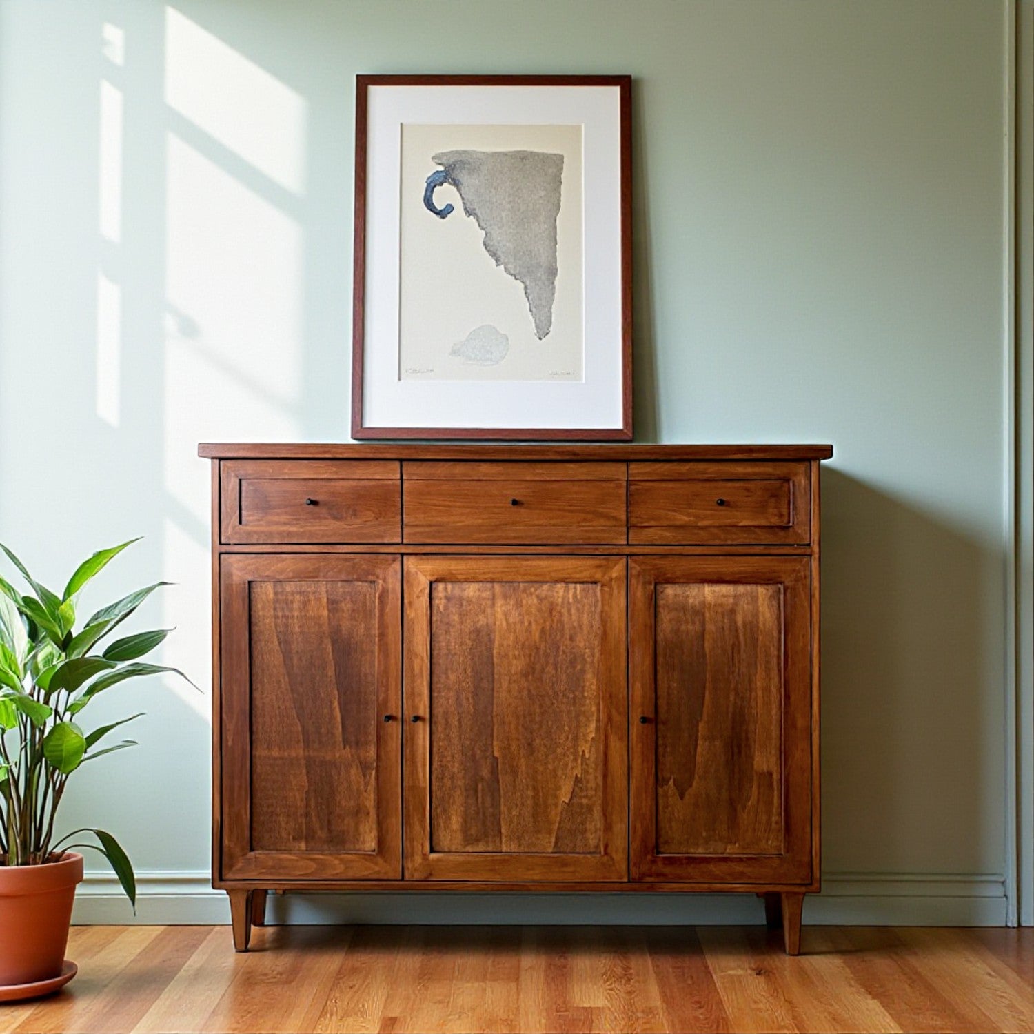 Armoni Masif Ahşap Ceviz Su Bazlı Konsol