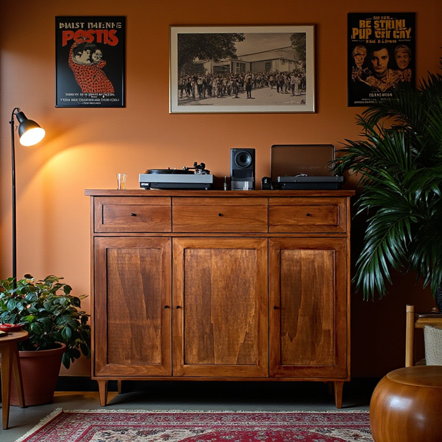 Armoni Masif Ahşap Ceviz Su Bazlı Konsol