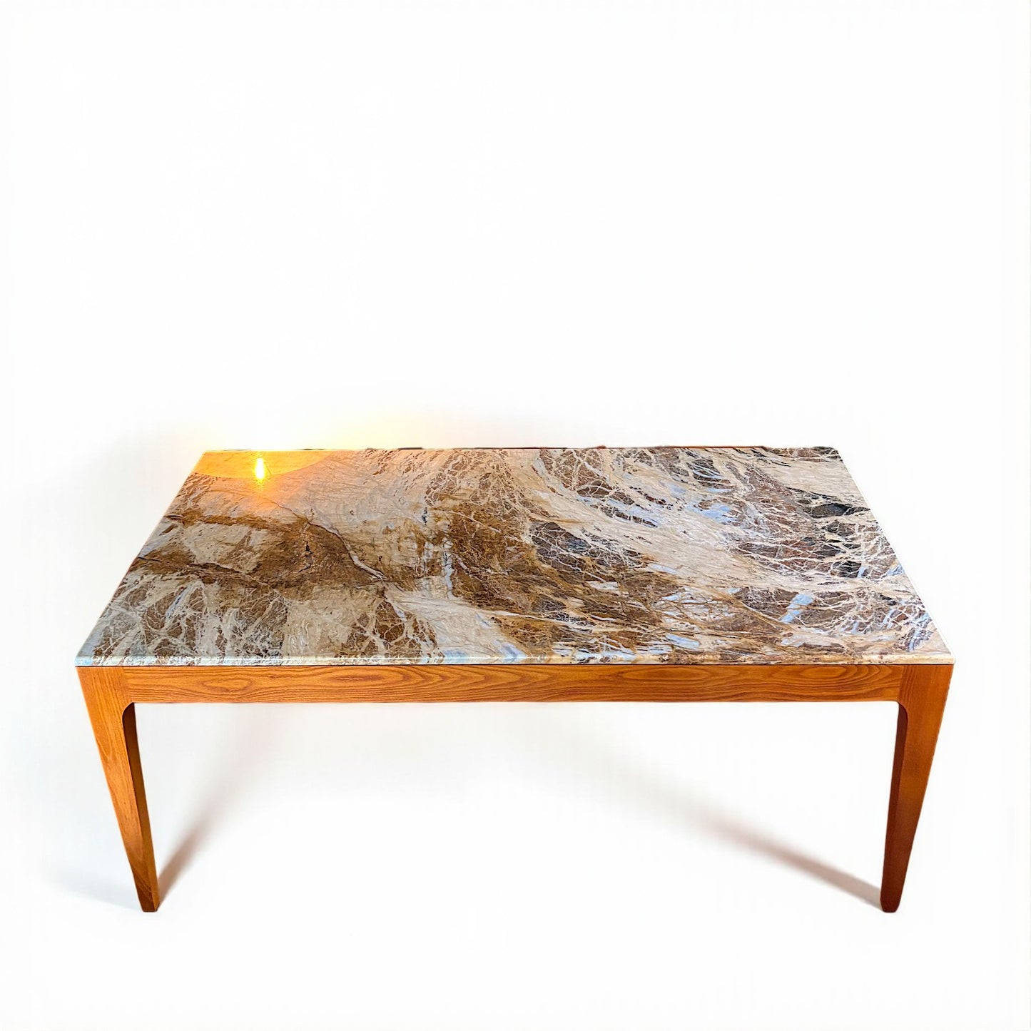 Naif Masif Ahşap Cinnamon Brown Blue Jean Light Yemek Masası