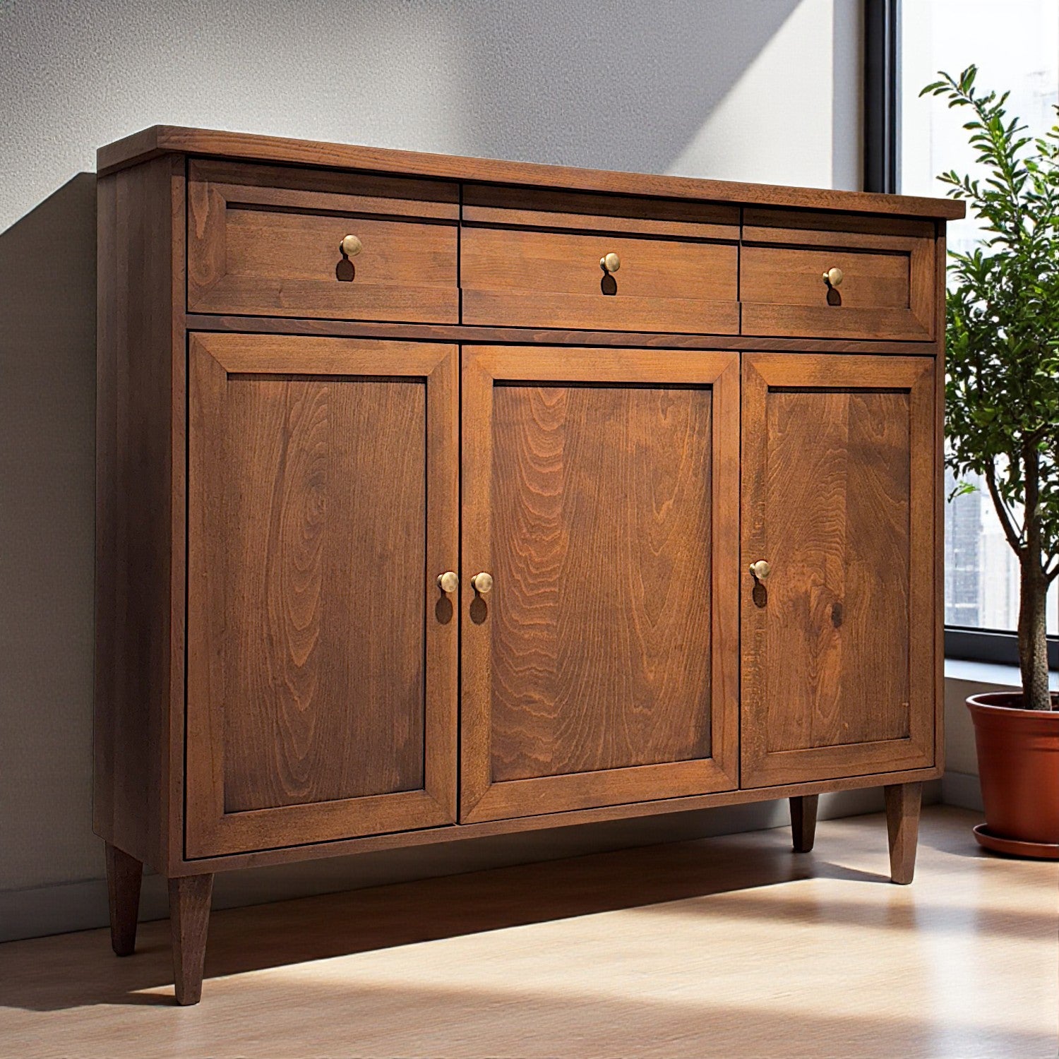 Armoni Masif Ahşap Cocoa Konsol