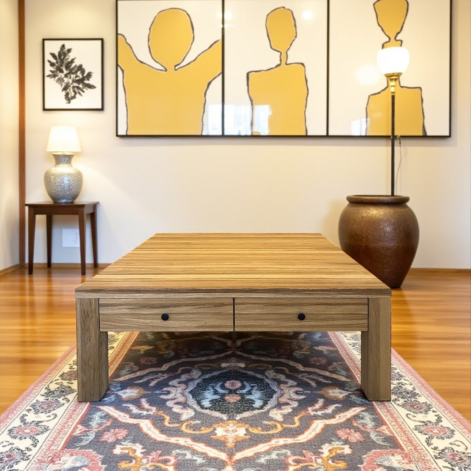 Baba Masif Ahşap Bourbon Orta Sehpa