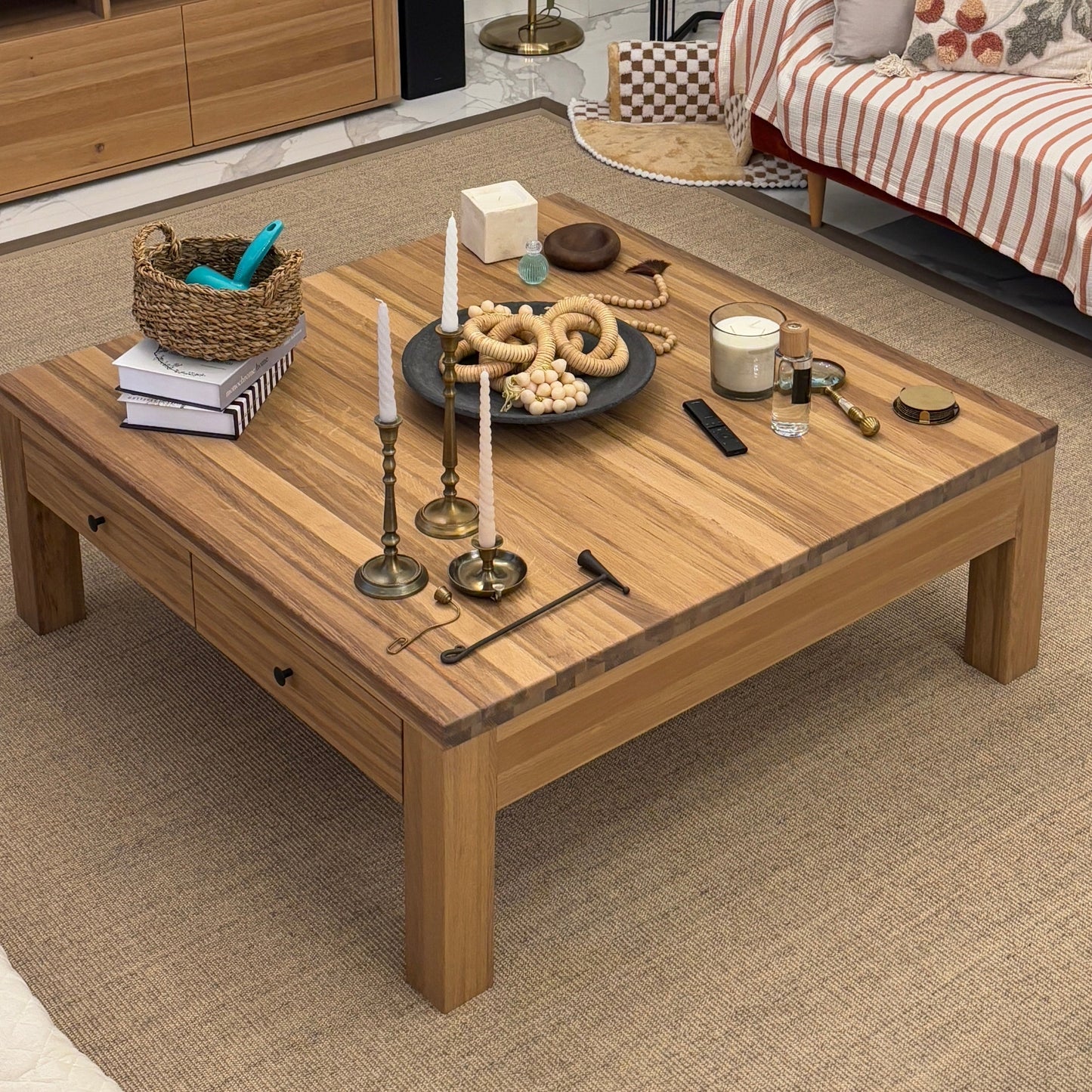 Baba Masif Ahşap Bourbon Orta Sehpa