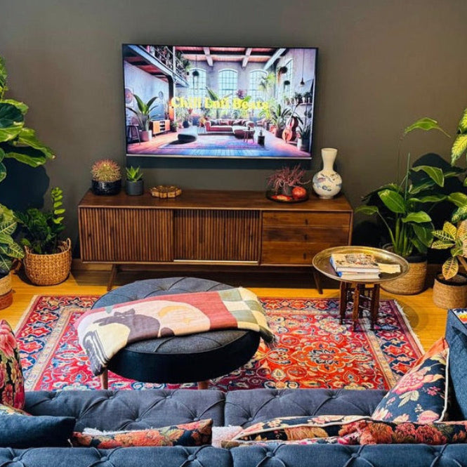 Mazhar V1 Masif Ahşap Ceviz TV Ünitesi