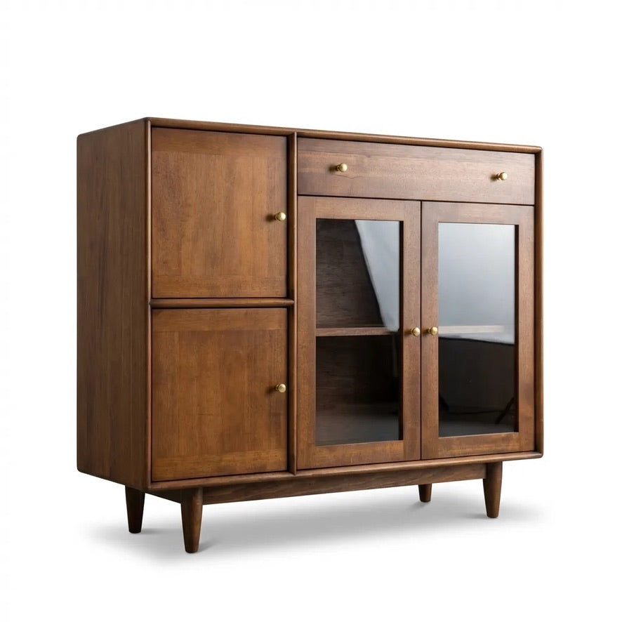 Derun Solid Wood Cocoa Cabinet