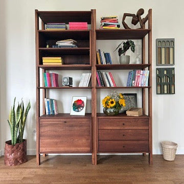 Zarife Masif Ahşap Arabica Kitaplık