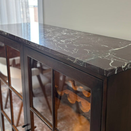 Süreyya Masif Ahşap K. Ceviz İçki Dolabı