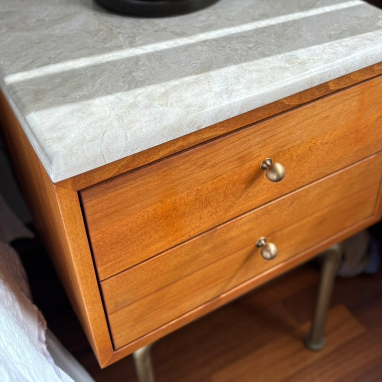 Mizan Masif Ahşap Cinnamon Brown Komodin