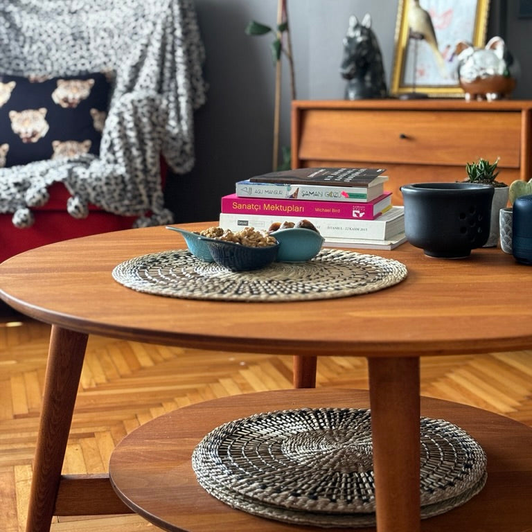 Muaşaka Masif Ahşap BlueJean Cinnamon Brown Orta Sehpa