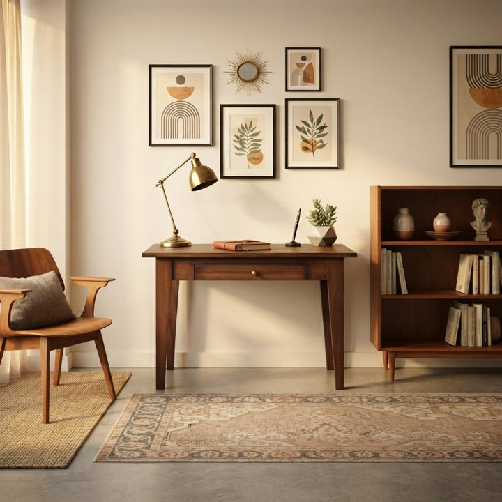 Gülendam V1 Solid Wood Bourbon Study Desk
