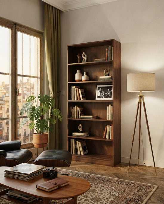 Keyf Solid Wood Bourbon Bookcase