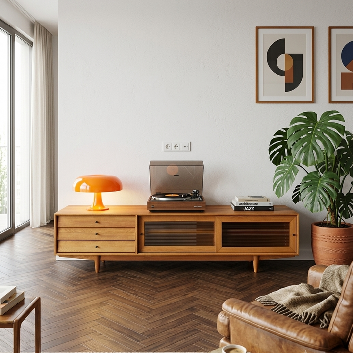 Muaşaka Masif Ahşap Cinnamon Brown Tv Ünitesi