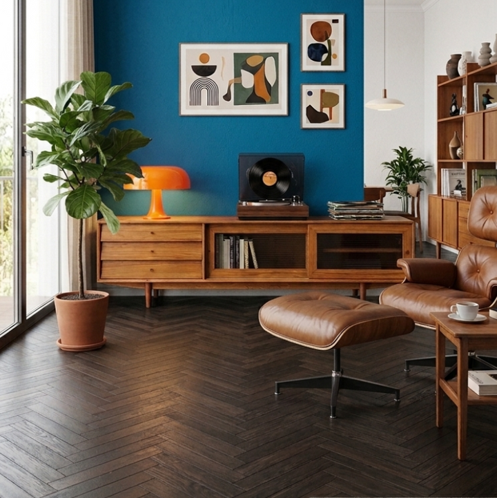 Muaşaka Masif Ahşap Cinnamon Brown Tv Ünitesi