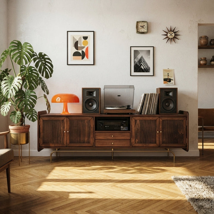 Exclusive Solid Wood Cocoa TV Unit