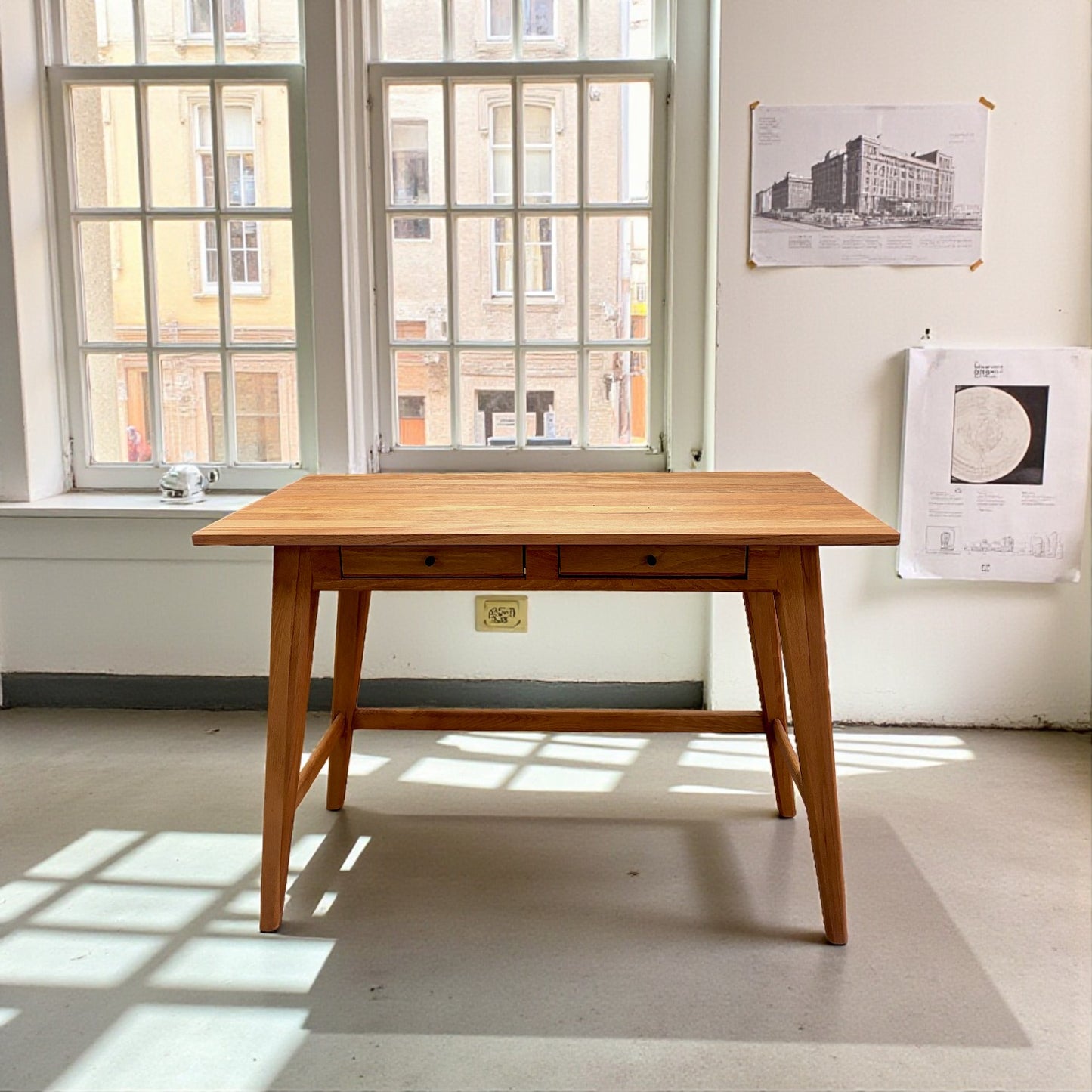 Gülendam V2 Masif Ahşap Bourbon Çalışma Masası