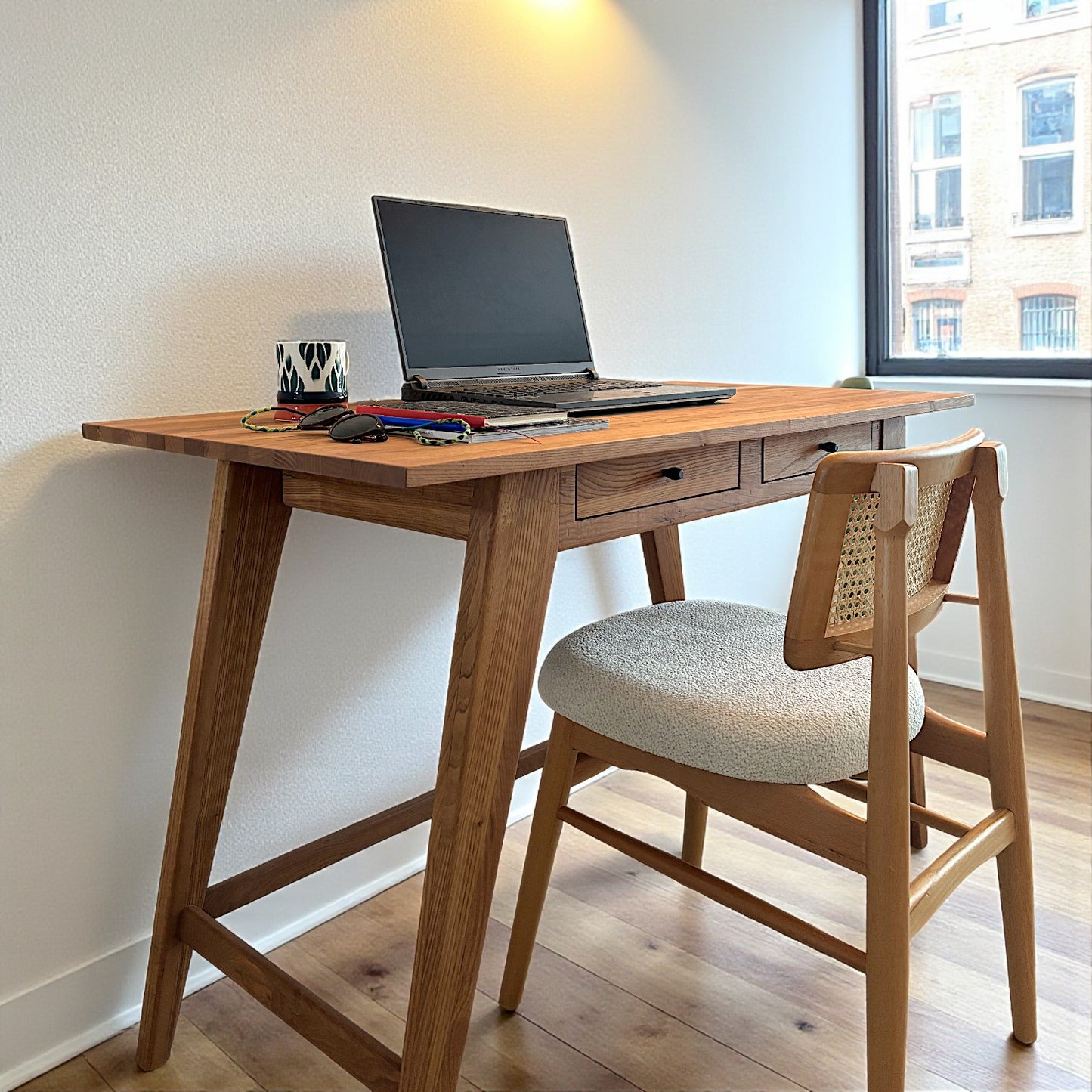 Gülendam V2 Masif Ahşap Kestane Papel Çalışma Masası