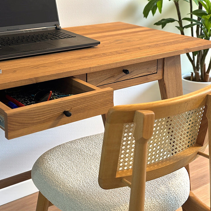 Gülendam V2 Masif Ahşap Kestane Papel Çalışma Masası