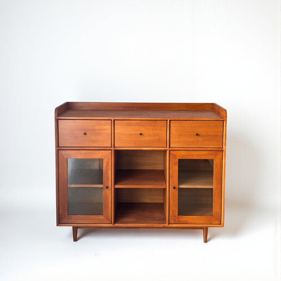 Gündedün Masif Ahşap Tik Kahve Dolabı